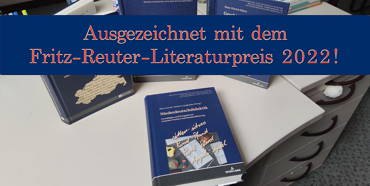 Buch Niederdeutschdidaktik ausgezeichnet mit Literaturpreis. 