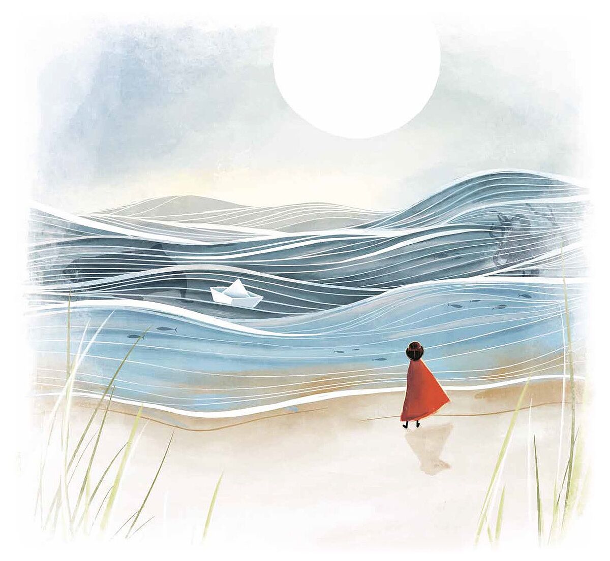 Illustration zu „Blåch un witt” (Stephanie Wunder)