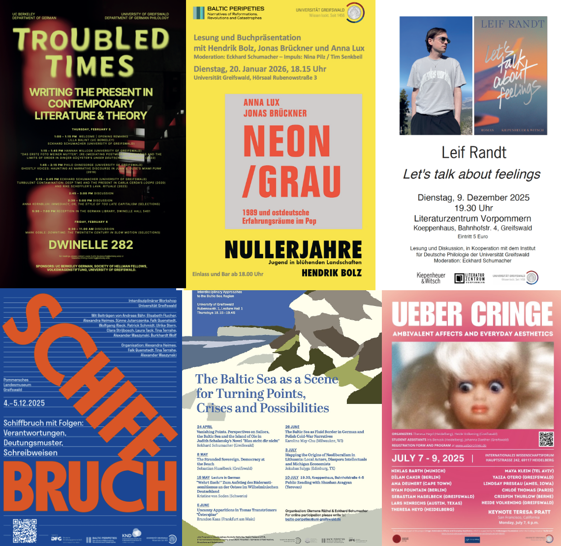 Veranstaltungen des Arbeitsbereichs NdL